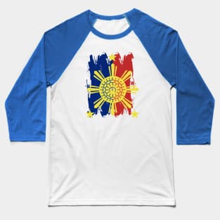 Philippine Flag / 3 Stars & Sun / Baybayin - NA Baseball T-Shirt